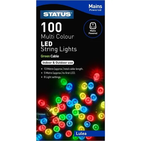 STATUS Lulea 100 LED String Lights - Multicoloured. 13m – image 1