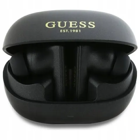 Handsfree Bluetooth Guess Capsule Printed Logo, TWS, ANC, Schwarz – Bild 1