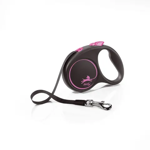 Flexi Sangle Black Design rose S, 5 m, 15 kg – image 1