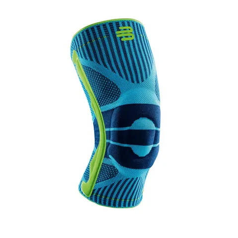 Kniebandage BAUERFEIND "Knee Support", Gr. M, blau, Obermaterial: 57% Baumwolle, 41% Polyester, 2% Elasthan, Bandagen Kniebandage, atmungsaktives Material, aus – tuerkis – Bild 1