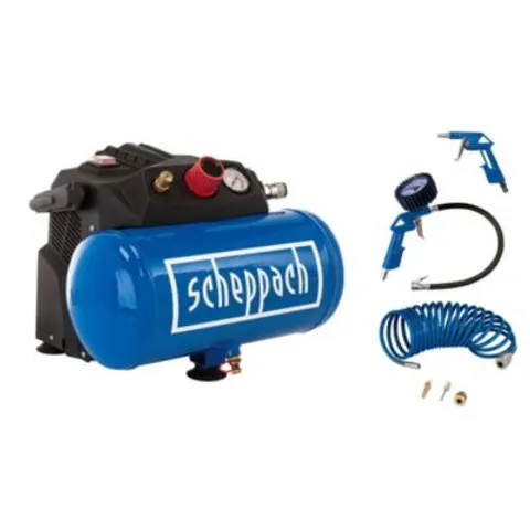 Compresseur Scheppach HC06 1200W 6L + set d'accessoires – image 1