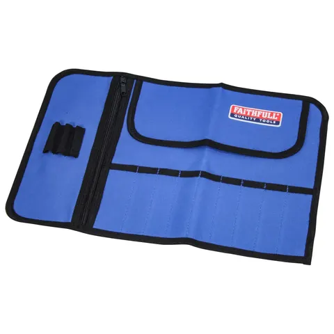Faithfull 9 Pocket Drill Bit Tool Roll – image 1
