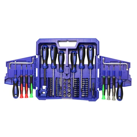 Faithfull 63 Piece Fold Out Screwdriver and Bit Set – image 1