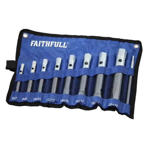 Faithfull 8 Piece Box Spanner Set in Roll – image 1