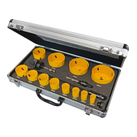 Faithfull 16 Piece Universal Hole Saw Kit – image 1