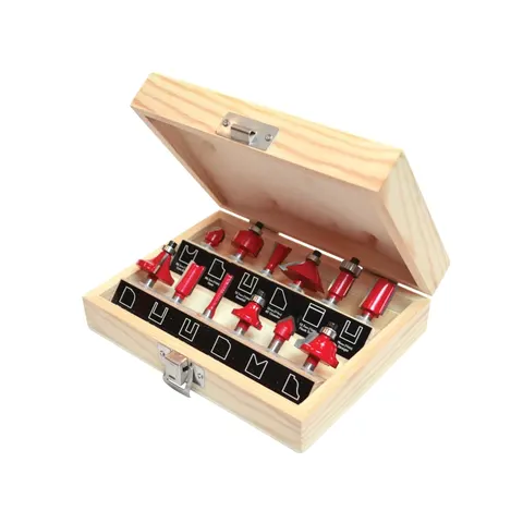 Faithfull 12 Piece 1/4" Router Bit Set – image 1