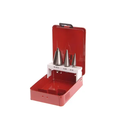 Faithfull 3 Piece HSS Taper Cone Drill Bit Set – image 1