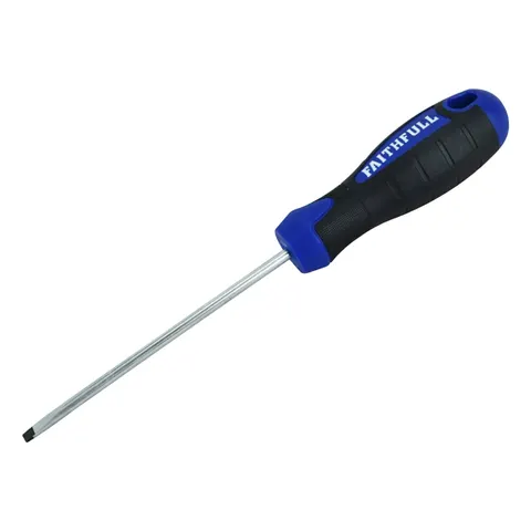 Faithfull Soft Grip Parallel Slotted Tip Screwdriver – FAISDP100 – image 1