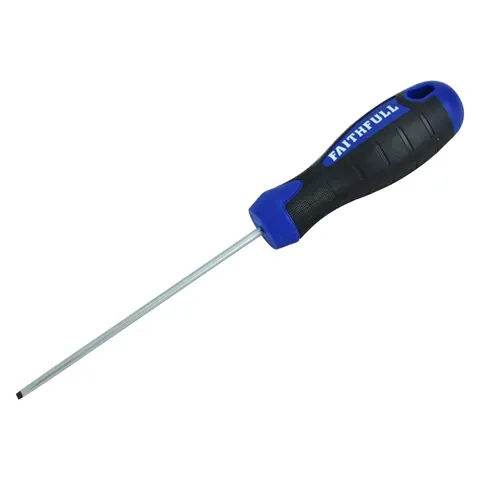 Faithfull Soft Grip Terminal Slotted Tip Screwdriver – image 1