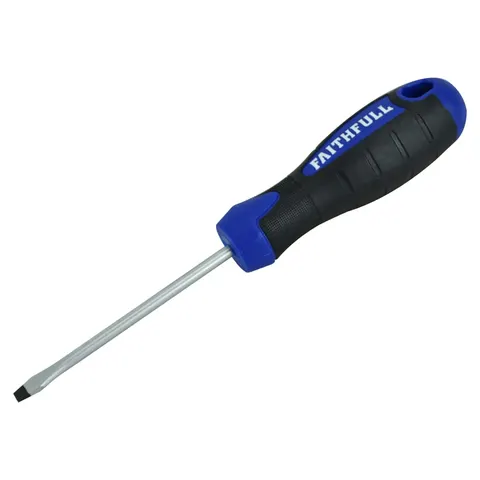Faithfull Soft Grip Flared Slotted Tip Screwdriver – FAISDF75 – image 1
