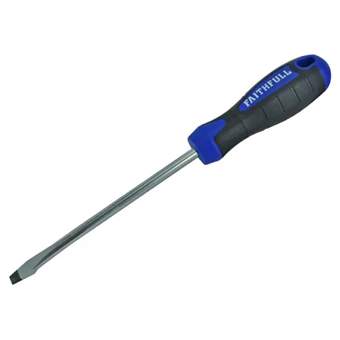 Faithfull Soft Grip Flared Slotted Tip Screwdriver – FAISDF150 – image 1