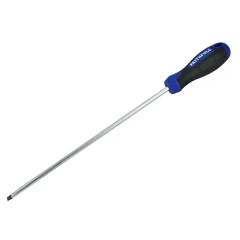 Faithfull Soft Grip Flared Slotted Tip Screwdriver – FAISDF250 – image 1