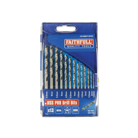 Faithfull 13 Piece HSS Drill Bit Set – FAIMSET13PRO – image 1