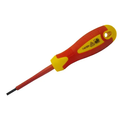 Faithfull VDE Insulated Soft Grip Slotted Screwdriver – FAISDVDE35 – image 1