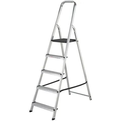 Werner 5 Tread High Handrail Step Ladder – image 1