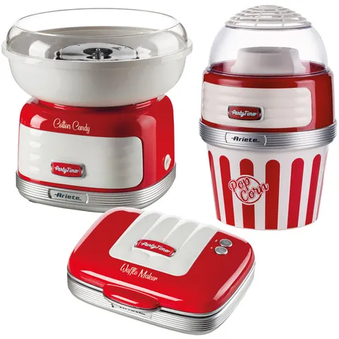 Ariete ARPK43 Retro Style Candy Floss Maker, Popcorn Maker and Waffle Maker Set – image 1