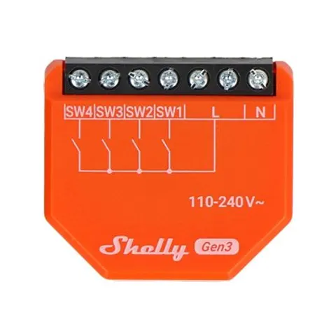Shelly i4 Gen3 Szenarienmodul Bluetooth, Wi-Fi – Bild 1