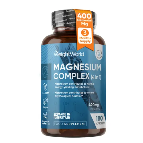 WeightWorld Magnesio Complex (4 en1) 490mg 180 Cápsulas – imagen 1