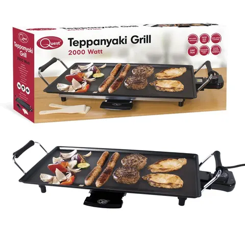 Quest Non-Stick Electric Teppanyaki Table Top Grill- 35490 – image 1