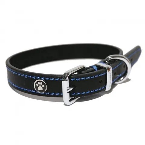 Lux Leather Black Collar 10-14" x 1/2" – image 1