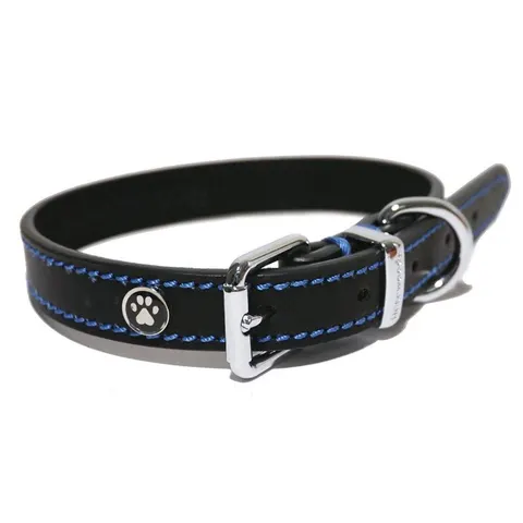 Lux Leather Black Collar 18-22" x 1.5" – image 1