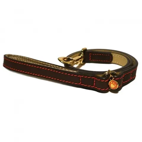 Lux Leather Brown Lead 40" x 3/4" – image 1
