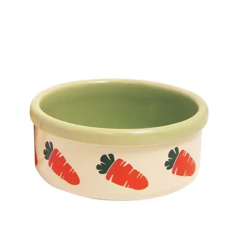 Rosewood Ceramic Bowl Carrot Design – image 1