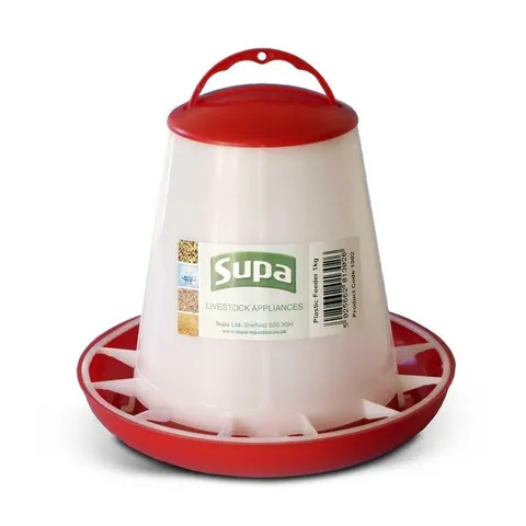 Supa Poultry Feeder Red & White 3kg – image 1