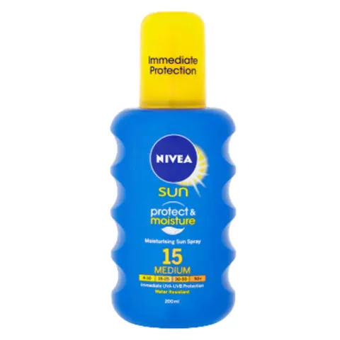 NIVEA SUN Protect & Moisture Sonnenspray LSF 15 200 ml – Bild 1