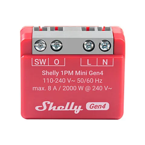 Shelly 1PM Mini Gen4 – Rot – Bild 1