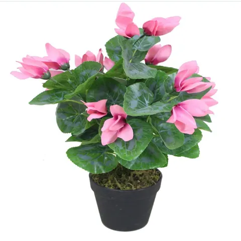 38cm Artificial Cylamen Plant Pink – image 1