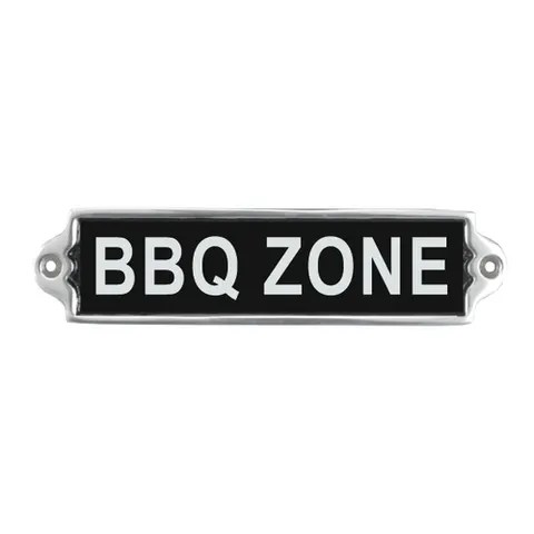 20CM Aluminium BBQ Zone Sign – image 1