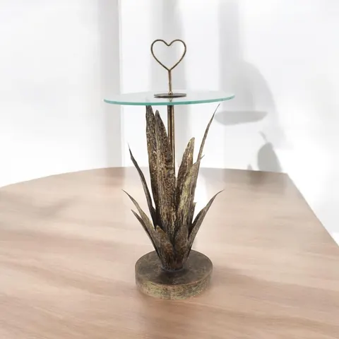 79CM METAL TABLE leaf design – image 1