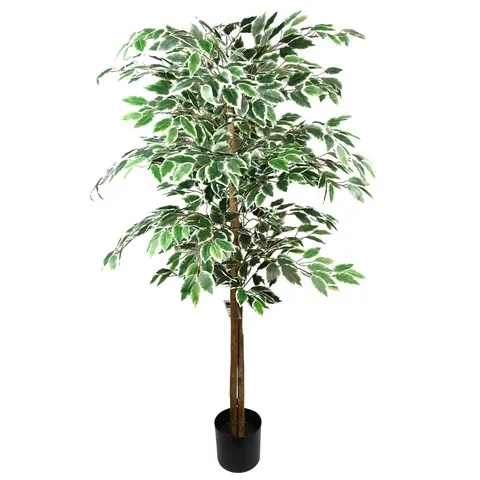 150cm Artificial Ficus Tree 1008 Silk Leaves Green 5ft – image 1