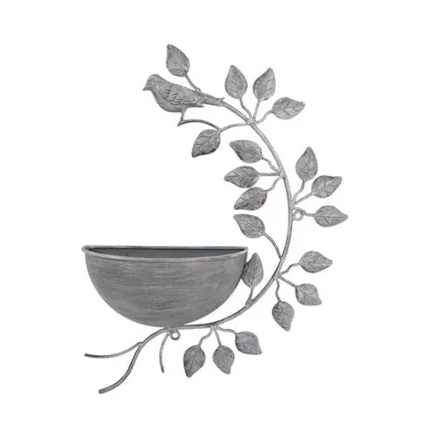 42CM Grey Metal Garden Planter – image 1