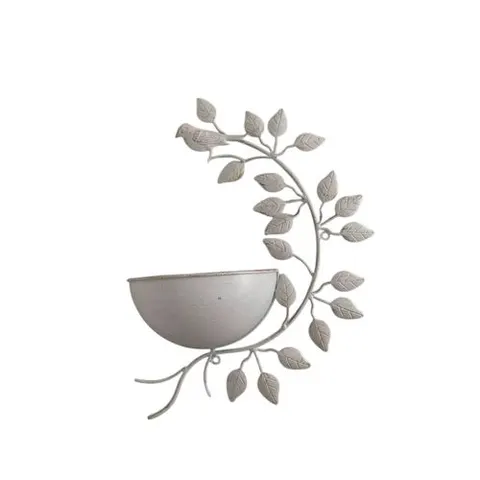 42CM Cream Metal Garden Planter – image 1