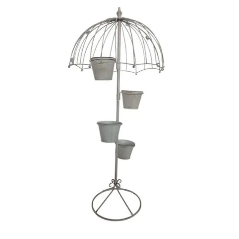 130CM Cream Metal Garden Planter – image 1