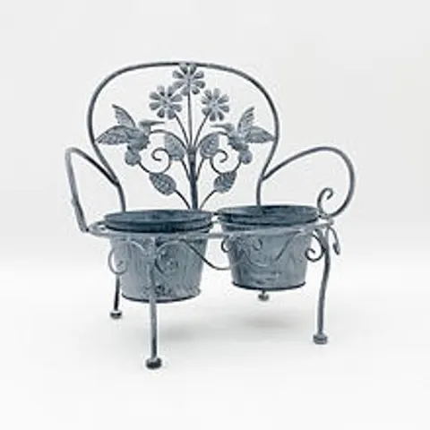 46CM Stone Grey Double Planter – image 1