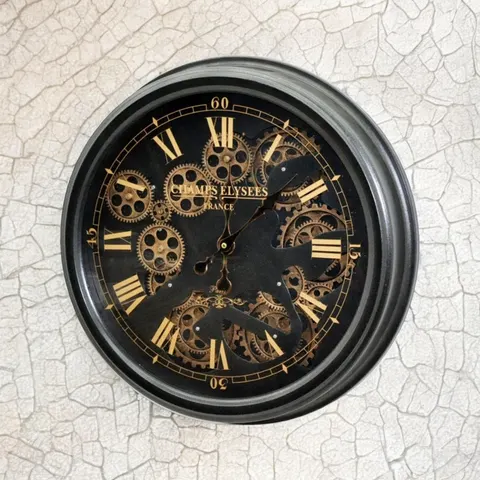 52.5CM Black Wall Clock – image 1