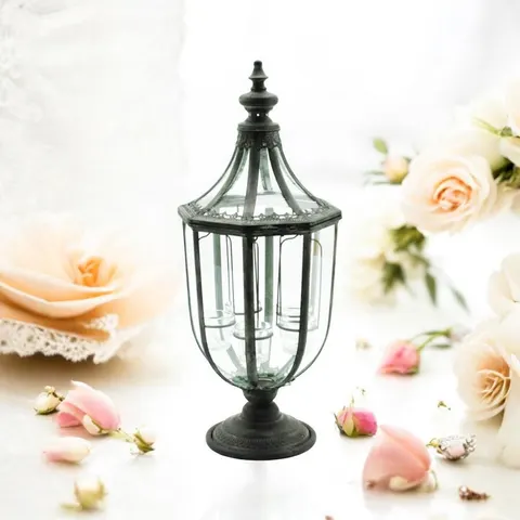 77CM Metal Garden Lantern W Tealight Holde – image 1