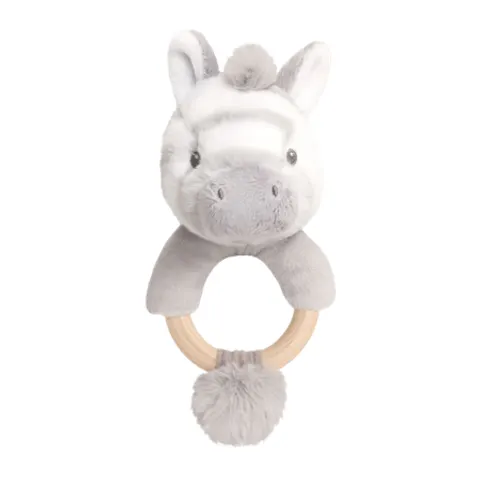Keel Toys Keeleco Cuddle Zebra Ring Rattle - 14cm – image 1
