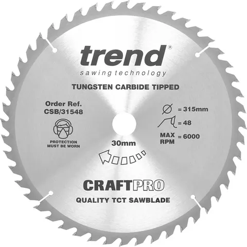 Trend CRAFTPRO Wood Cutting Saw Blade – CSB31548 – image 1