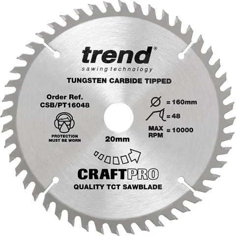 Trend CRAFTPRO Panel Trimming Plunge Saw Blade – CSBPT16048 – image 1