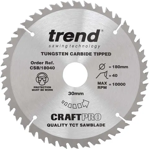 Trend CRAFTPRO Wood Cutting Saw Blade – CSB18030 – image 1