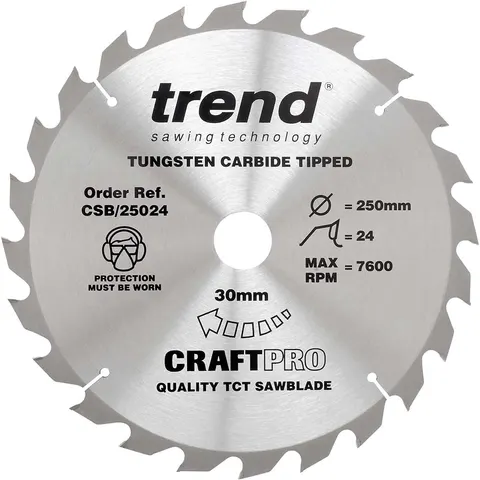Trend CRAFTPRO Wood Cutting Saw Blade – CSB25024 – image 1