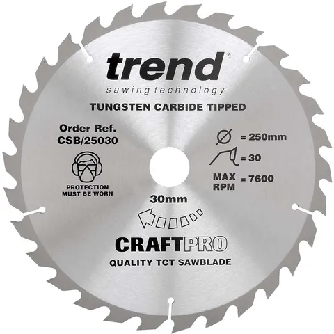 Trend CRAFTPRO Wood Cutting Saw Blade – CSB25030 – image 1