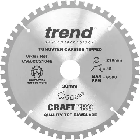 Trend CRAFTPRO Wood Cutting Mitre Saw Blade – CSBCC21048 – image 1