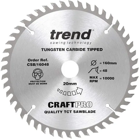 Trend CRAFTPRO Wood Cutting Saw Blade – CSB16048 – image 1