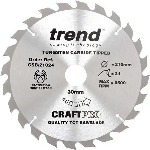 Trend CRAFTPRO Wood Cutting Saw Blade – CSB21024 – image 1