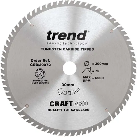 Trend CRAFTPRO Wood Cutting Saw Blade – CSB30072 – image 1